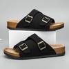 Slippers Men Outdoor High Quality Fashion Casual Classic Two Buckle Men Women Unisex Slides Plus Size 35-46 Men Cork Slippers Sh