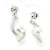 Les Trésors De Lily [I9852] - Silver Earrings 'Sissi' Silver White (rhodium-plated) - 25x10 Mm