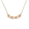 [M8898] - Gold Plated Necklace 'Sissi' White Gold - 25x5 Mm