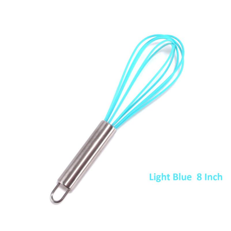 1PC Manual Egg Beater High Quality Stainless Steel Silicone Balloon Whisk Cream Mixer Milk Shake Mixing Stiring Tools 8/10/12 Inch