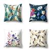 Polyester Pillow Case Decorative Flowers Home Plant Printing Pillow Case Waist Cushion Sofa Cushion Cover