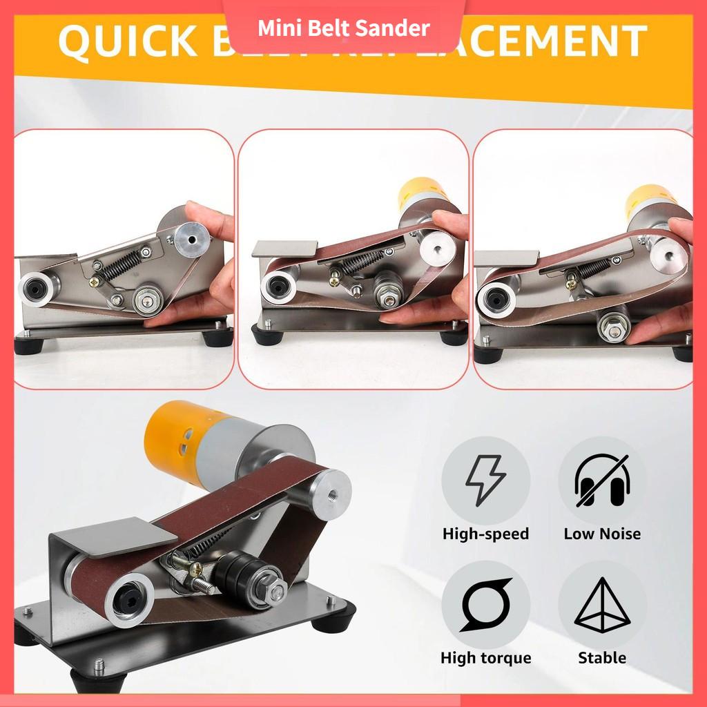 Multifunctional Mini Belt Sander 7-Speed Adjustable Electric Belt Grinder Low Noise 15° Cutter Sharpener Sander Tool