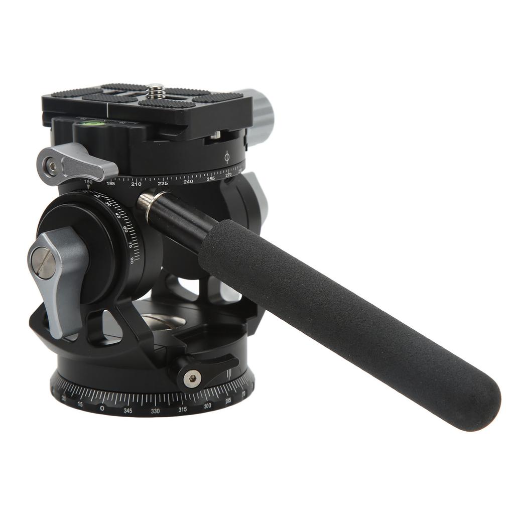 Camera Panoramic Tripod Head Aluminium Alloy with Handle Light Camera Fluid Head for Shooting SLR