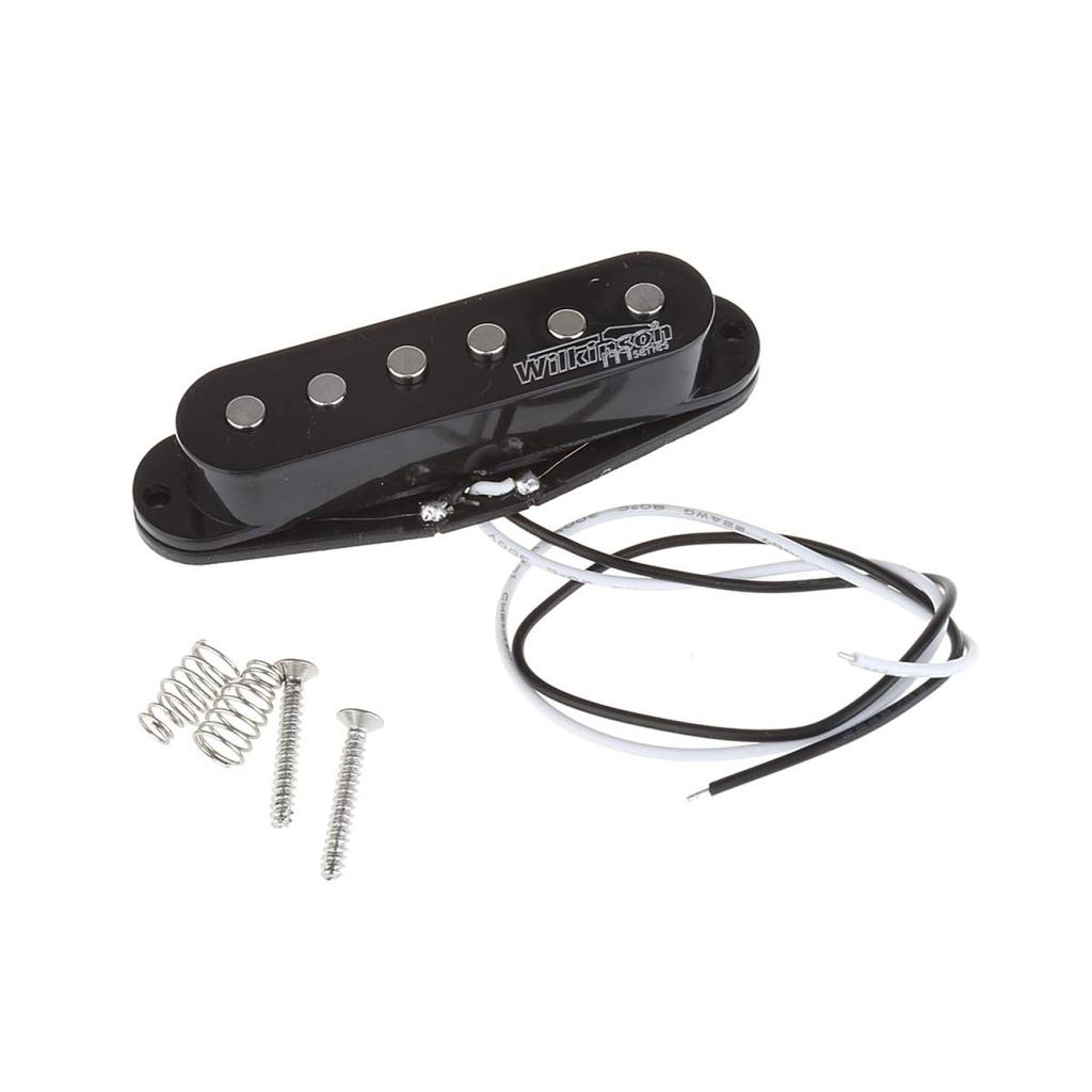 Wilkinson LOW GAUSS Vintage Tone Ceramic Guitar Pickup Black Strat-Style Set,