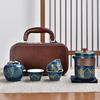 Ceramic Portable Travel Tea Set, Express Cup, One Pot, Four Cups, Business Accompanying Gift Box.