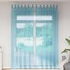 VidaXL Voile Curtains with Loops 2 Pcs Turquoise 140x260 Cm, Net Curtain, Sheer Curtain, Window Voile, 4102330