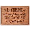[P1042] - Cutting Board / Glass Coaster 'Quotes' (Kitchen Gift To Share) - 30x20 Cm