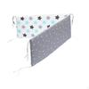 Baby Crib Liner Crash Pad Cushioned Padded for Boys Girls Bed Guard White 3 Color Star