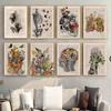 New Retro Art Abstract Canvas Painting Human Organs Poster Science and Education Wall Painting Classroom Corridor Decorative Mural No Frame