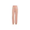 Solid Color Logo Embroidered Jogger Pants With Elastic Waist Women Bottoms Pink HR2190