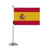 Drapeau De Bureau - Espagne - 14 X 21 Cm - Polyester - Impression Recto/verso - Acier Inoxydable