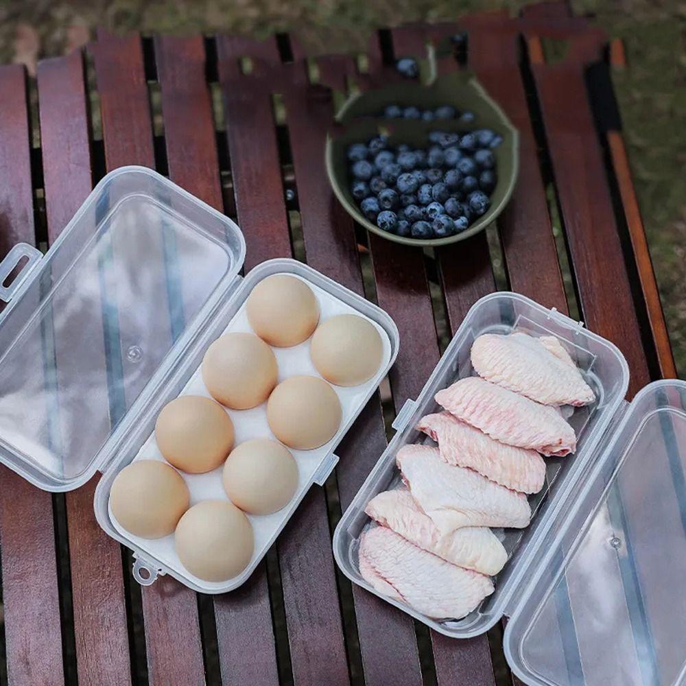 3/4/8 Grids Egg Holder Container Egg Storage Box High Quality Egg Box For Outdoor Camping
