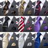 Mens Silk Tie Set Brooch Pin Necktie Hanky Cufflinks Tie Clip for Business Wedding