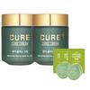 (Korea Beauty) Kim Jeong-moon Aloe Cure Plus Cream (80g X 2p) + Cure 2X Mini (3.5g X 2p) + Cleanser (2ml X 3p) Set