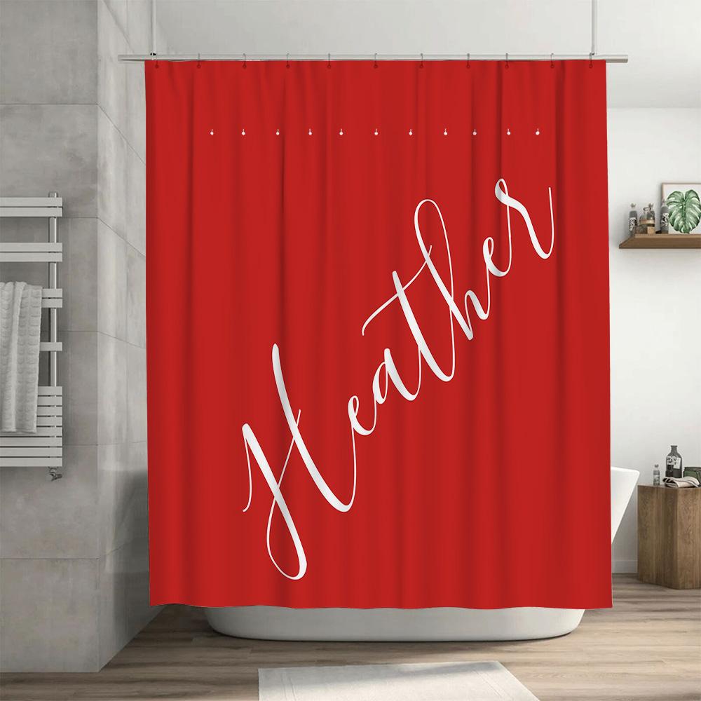 Уникальная акварельная шторка для душа с цветочным узором, розово-желто-красно-бело-черный дизайн, ткань, водонепроницаемая f