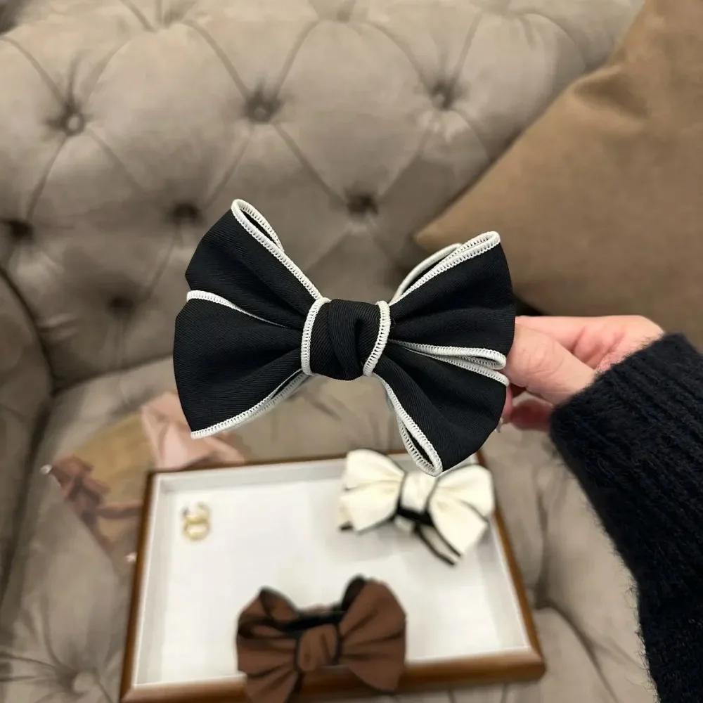 Woman's Bowknot Hair Clips Cute Cloth Art Double-layer Bowknot Beautiful Headwear Fashionable Hair Accessories