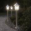 VidaXL Outdoor Floor Lamps 3 Pcs Silver 80 Cm Stainless Steel, Outdoor Ground Lighting, Ground Lighting of 4006382