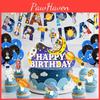Party Birthday Astronaut Set Paper Flag Decor Latex Balloons Ribbons Space Theme
