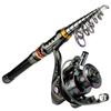 1.8-3.6m Carbon Fiber Spinning Fishing Rod 13BB Reel Combo Telescopic Fishing Pole Spinning Reel Kit Max Resistance 3-8kg Pesca