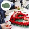 1pcs Large Floral Foam Blocks Heart Shaped Floral Bricks with Suction Cup Tray Green Florist Sponge Flower Mud for Wedding Party