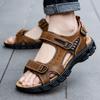 Fashion Brand Classic Mens Sandals Summer Genuine Leather Sandals Men Holidays Outdoor Casual Shoes Men Sandal Beach 2024