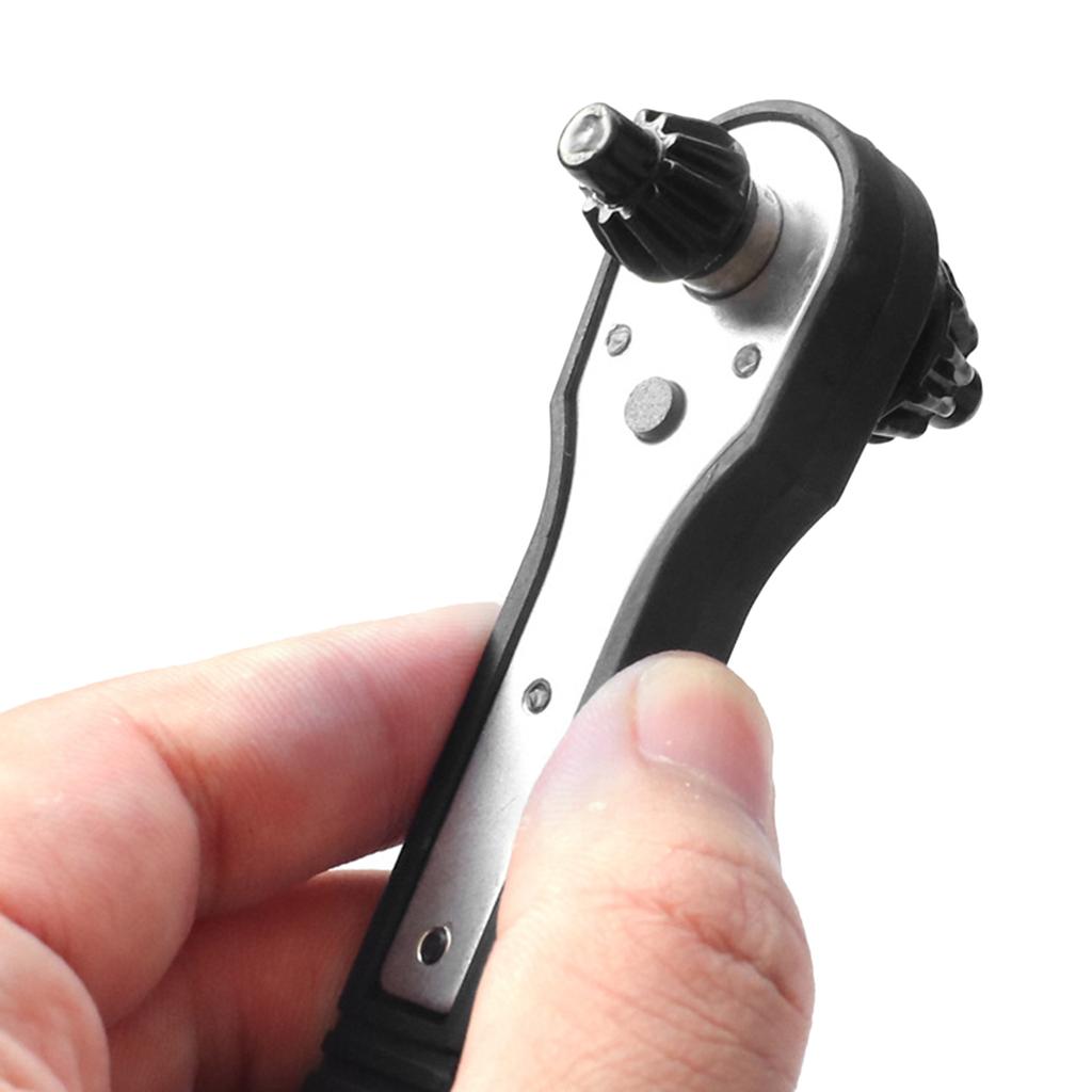 Drill Chuck Key 2 In 1 Ratchet Spanner Drill Chuck Key Wrench Electric Drill Clamping Tool Dual-use Ratchet Spanner