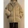 Women Corduroy Winter Thicken Warm Parkas Korean Women Thick Loose Vintage Comfortable Lined with Fleece Casual Zipper Parkas Jackets