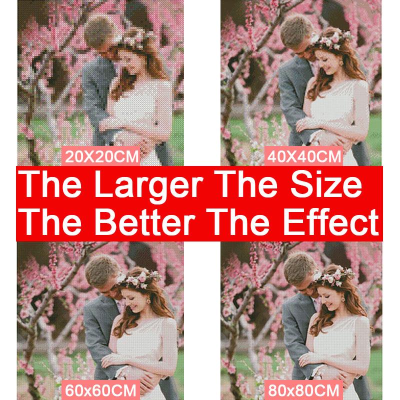 3D Diamond Painting Men And Women True Love Street Canvas Oil Yarn Dyed Household Decoration DIY Mosaic Embroidery