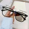 Retro Color Changing Glasses Photochromic Square Frame Glasses Anti Blue Lights Women Myopia Sunglasses Diopters 0-1-1.5-2-2.5-6