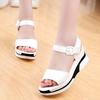 Sexysexy Online Women's Summer Casual Simple Wedges Peep-toe Low Roman Peeps Shoes