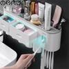 Wall-mounted Magnetic Toothbrush Holder Waterproof Toothpaste Squeezer for Toilet Automatic Dispenser Bathroom Accessories