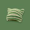 Cute Devil Horn Knitting Striped Beanie Hat Autumn Winter Knitted Wool Caps Girl Cat Ear Pointed Pullover Women Bonnet Hats