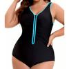 Sexy V-Neck Backless One-Piece Swimsuit - European American Style Bikini