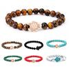 Unisex Turtle Natural Stone Beads Charm Bracelet Bangle Jewelry Gift