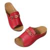 Summer New Large-size Slippers Casual Wedge Heel Light One-character Women's Cool Slippers