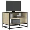 VidaXL TV Stand Sonoma Oak 61x40x46 Cm Engineered Wood and Metal, TV Bench, Hi-fi Cabinet, Entertainment Center, Buffet 848880