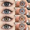 Colored Contact Lenses New 2PCS Fashion Purple Gray Soft Lenses Brown Natural Beauty Lenses Pink Coffee Lenses Annual Color Cosmetic Lenses