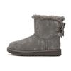 Bailey Bow Glimmer Suede Casual Comfortable Short Snow Boots Women Boots Charcoal 1125795-CHRC
