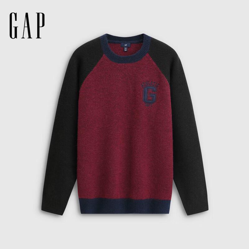 Gap Men's 2025 Fall Big G Embroidered Collegiate Loose Round Neck Knit Top