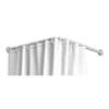 White CURVED Curtain Rod 70x100 To 175cm