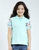 Girls Printed Polo Neck Half Sleeve T-Shirt