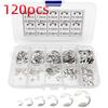 120pcs Boxed 304 Stainless Steel E-Type Retaining Snap Rings Set M1.5-M10