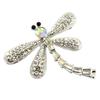 Les Trésors De Lily [P7622] - Silver-white 'Dragonfly' Designer Brooch - 40x40 Mm
