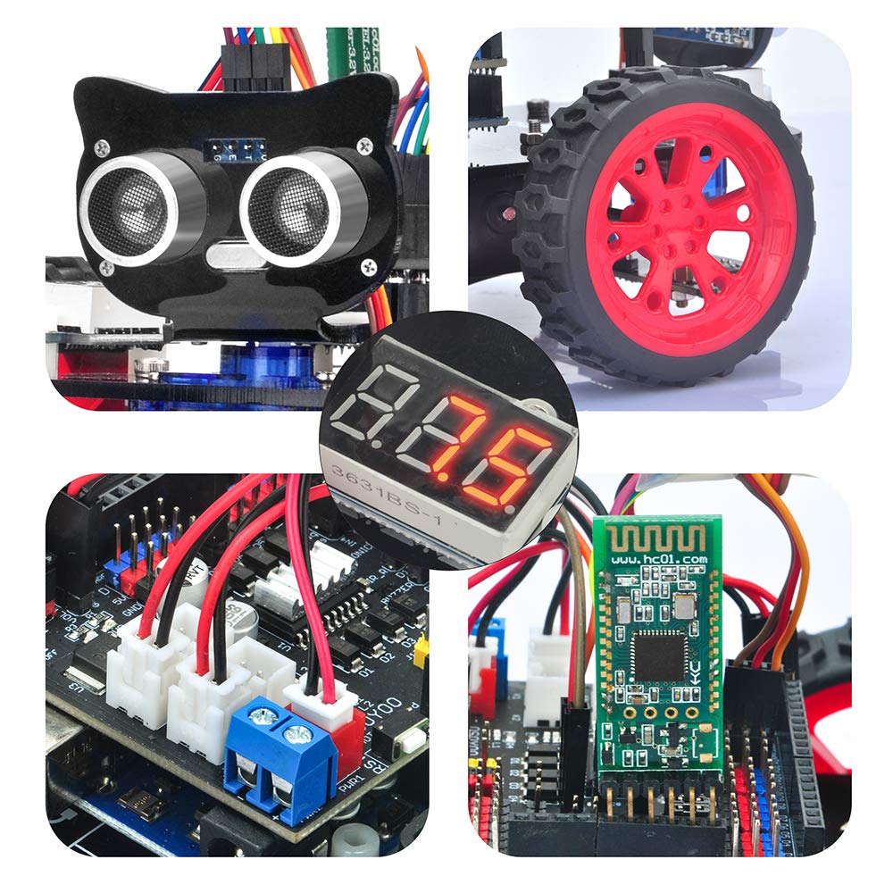 OSOYOO 2 Wheel Drive Smart Robot Car Starter Kit Arduino Compatible UNO R3 Project 2WD Smart Robot Car Kit Open Source Educational Robot Educational