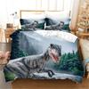 3pcs Bedding Sets 3d Dinosaur World Tyrannosaurus Rex Kids Child Microfiber Polyester Bed Duvet Cover Set And 2pcs Pillow Cover