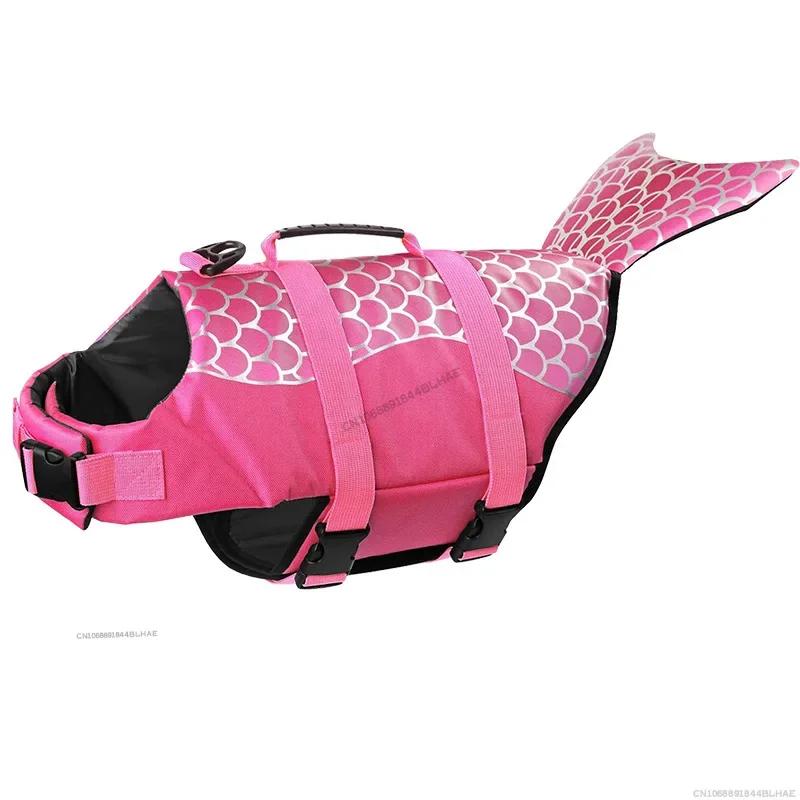 Summer Dog Life Jacket Lifesaver Swimwear Shark Vests with Rescue Handle Pet Dog Safety Swimsuit For Outdoor Pool Beach Boating
