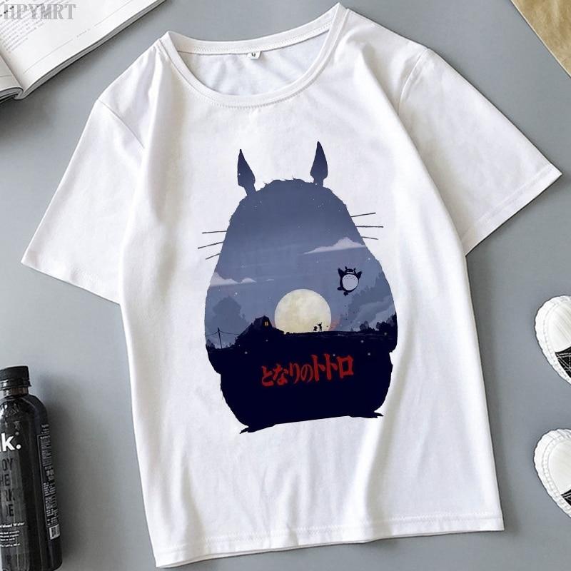 Plus Size Tops Women 'S T -Shirt Fashion Funny Totoro Print T Shirt Summer Harajuku Streetwear O -Neck Short Sleeve Tshirt Clothing