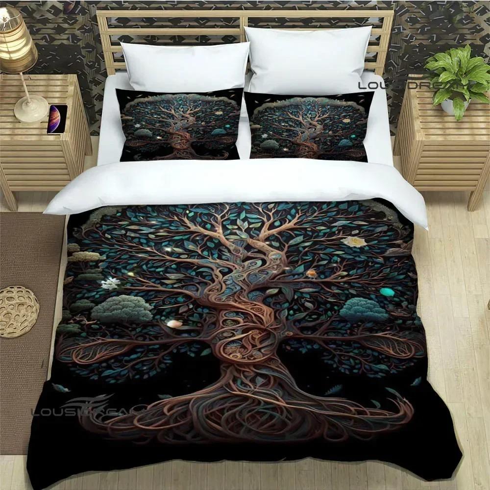 Tree of Life Printed Bedding Sets Exquisite Bed Supplies Set Duvet Cover Bed Comforter Set Bedding Set Luxury Birthday Gift