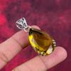 Citrine Pendant, 925 Solid Sterling Silver Gemstone Jewelry, Handmade Pendant, For Thanksgiving