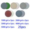 Polishing Sanding Disc Tool 25pcs Wet Dry 2 Inch 1000-5000 Grit Sandpaper